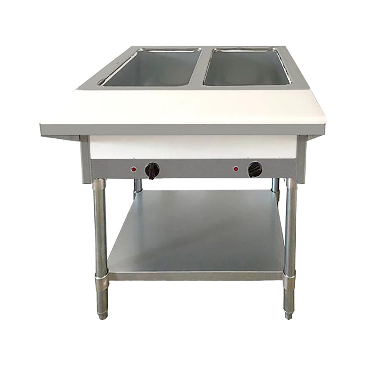Omcan 46646 30" Electric Steam Table, (2) Open Wells