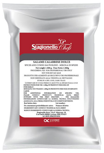 Omcan 47004 OMC-47004 Curing Salts & Spice Blend for Calabrese Salami, 1 kg Bag - 1/Bag