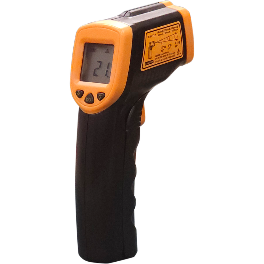 Omcan 47223 Infrared Thermometer -26°F-608°F, 1" LCD, Laser On/Off Auto Off, 2 AAA Batteries, NSF