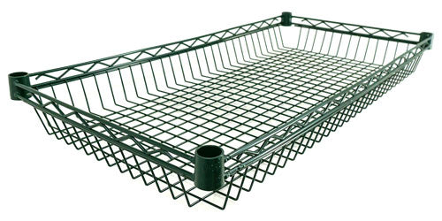 Omcan 47325 18" x 36" Epoxy Wire Display Basket, Stainless Steel, NSF, Made in China