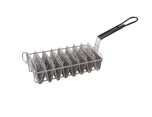 Omcan 47357 8-Shell 6" Taco Basket, Fry Basket, Stainless Steel, 6" Diameter, 8 Shell