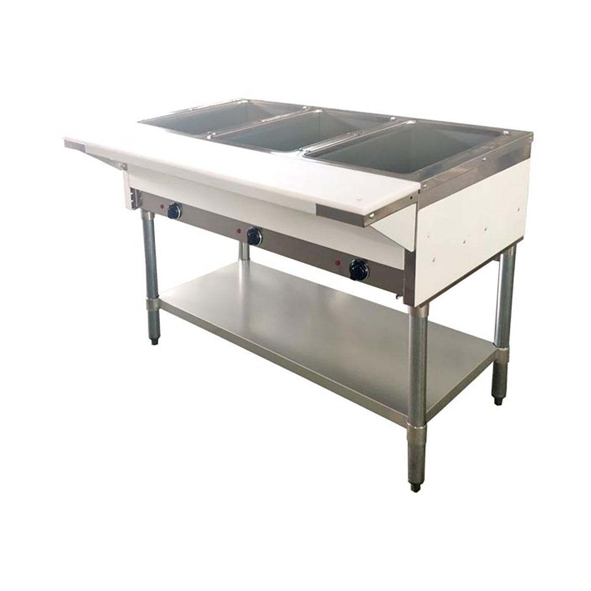 Omcan 47363 (Fw-Cn-0003-Lp) Steam Table, Lp Gas, 44"W X 30-2/5"D X 34-2/5"H