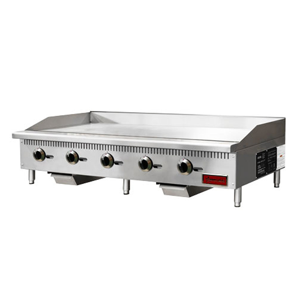 Omcan 47366 60" Countertop Manual Gas Griddle, 3/4" Steel Plate, 150.000 BTU