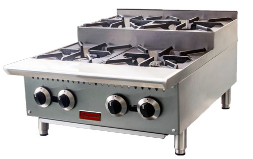 Omcan 47383 (47383) Hotplate, Natural Gas, Countertop | 24" Wide