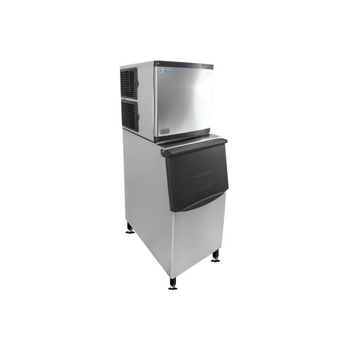 Omcan 47485 Air Cooled Full Cube 350 lb Ice Machine with Bin, 275 lb Storage | 22" Wide