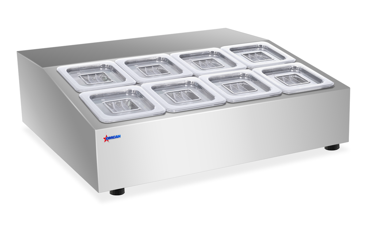 Omcan 47862 27" (Rs-Cn-0008) Refrigerated Prep Rail Salad Bar Station