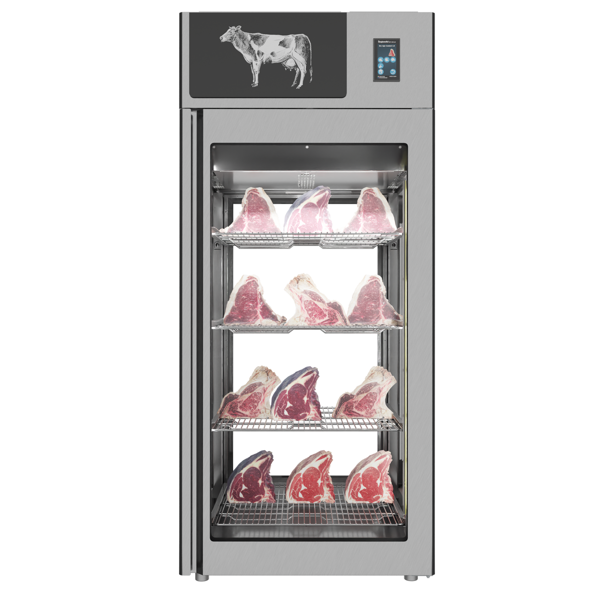 Omcan 48042 Stagionello Dry Age 3.0 Cabinet, 31.8 cu. ft., 26.6°F-95°F, 4x77 lb Shelves, 4.3" Touch Screen, 980W