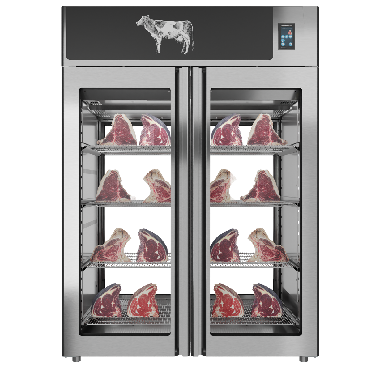 Omcan 48044 Stagionello Dry Age 3.0 Cabinet, 49.5 cu. ft., 26.6°F-95°F, 980W, 220-240V, 304 stainless steel | 57.6" Wide