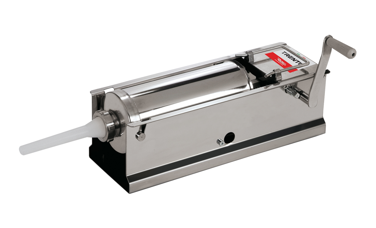 Omcan 48164 Trento Manual Sausage Stuffer, 11 lb Capacity, Stainless Steel, Horizontal Gear Drive | 11 - 15 lb
