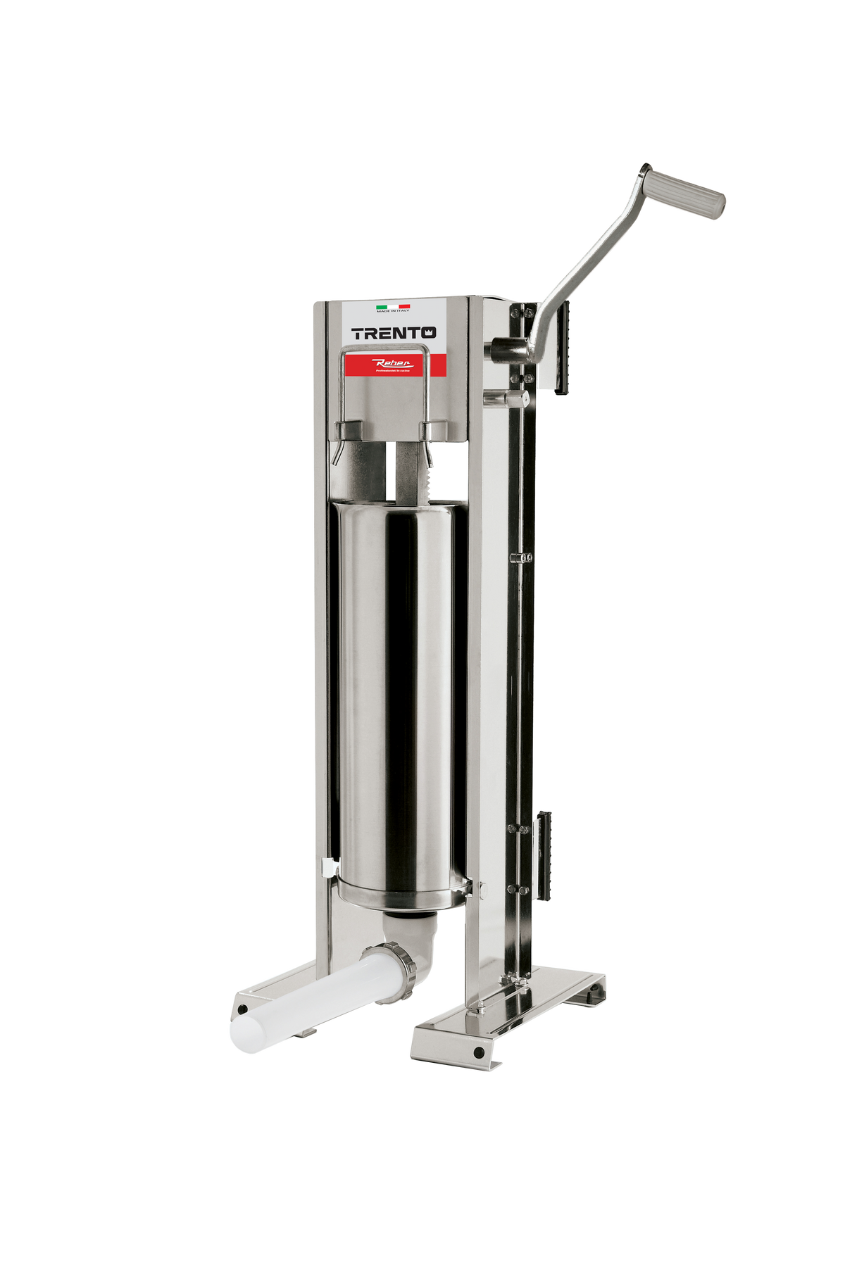 Omcan 48168 Trento Manual Sausage Stuffer, 18 lbs Capacity, Stainless Steel, Vertical & Horizontal Gear Drive | 16 - 20 lb