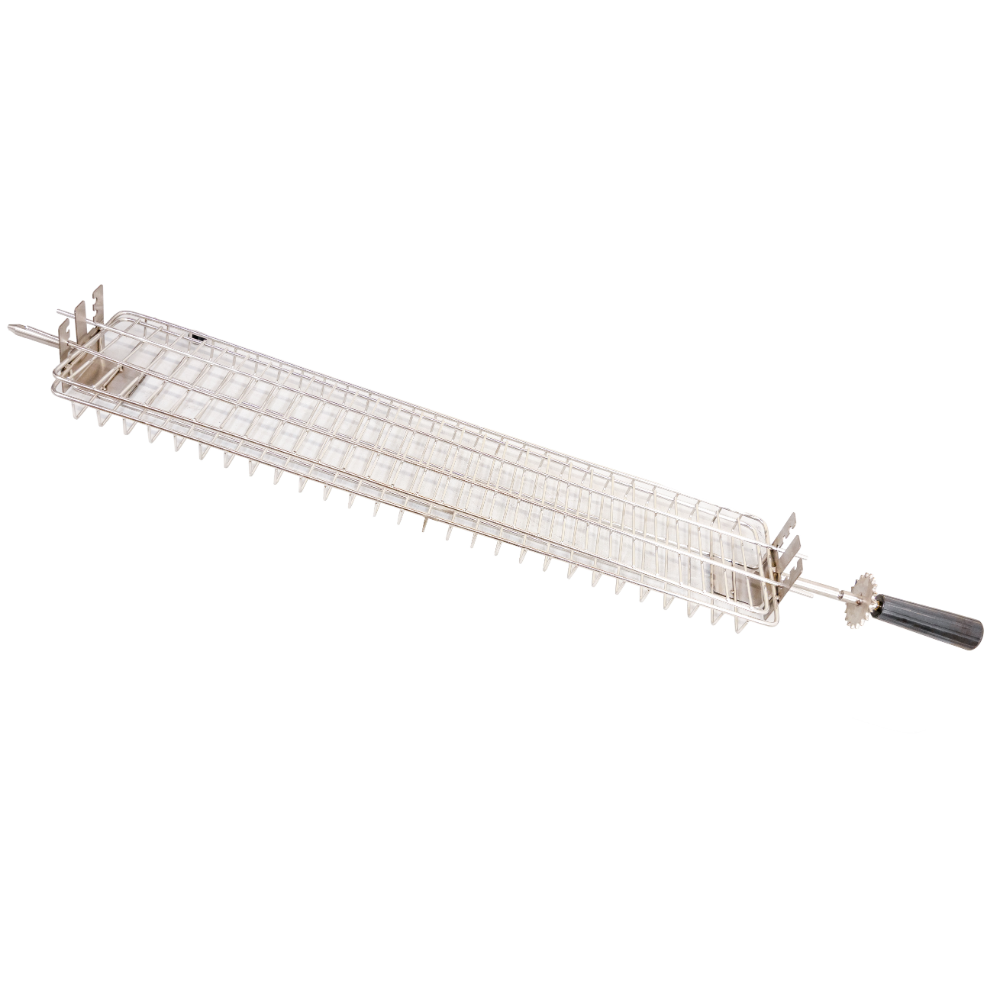 Omcan 48192 (48192) Flat Spit Rotisserie Grill & Spatchcock Basket | 42" Wide