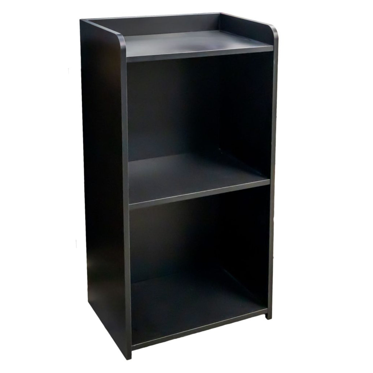 Omcan 48221 Host/Hostess Station, 24.5"W x 16.75"D x 46.25"H, Black, Adjustable Mid-Shelf, Lockable Casters
