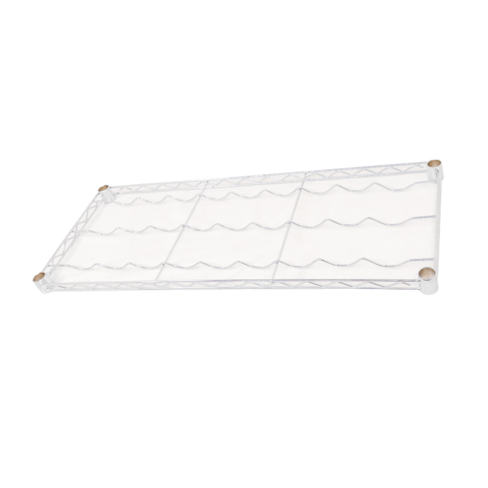 Omcan 48222 Wine Rack, 36" W x 14" D, 9 Bottle Capacity, Chrome Finish, NSF Certified