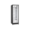 Omcan 48382 26" One-Section Glass Door Merchandiser, 16 cu ft, Black Steel, Auto Defrost, 115V