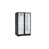 Omcan 48383 48" Merchandiser Refrigerator, 35.5 cu ft, Black Steel, Glass Doors, LED, Defrost