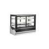 Omcan 48565 Display Case 48" Wide 9.0 cu.ft Black Exterior Stainless Interior 2 Shelves 305W