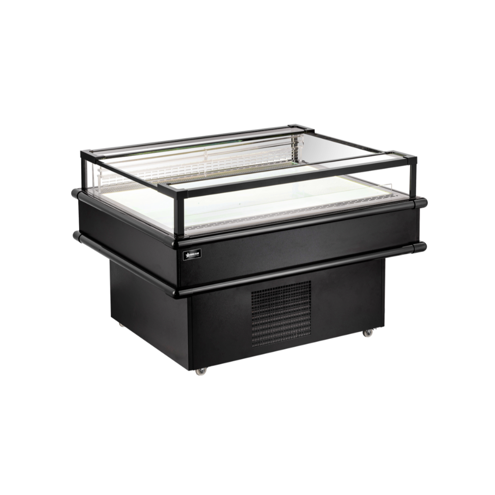 Omcan 48572 61" Open Air Island Display Case, Self-Contained, 7.13 cu. ft.