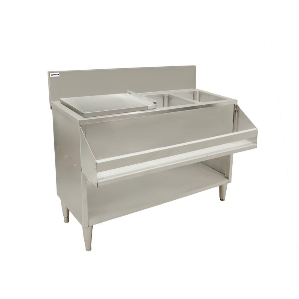 Omcan 48619 (48619) Cocktail Mix Unit, with Sink & Cover, 60"W X 24"D | stainless steel