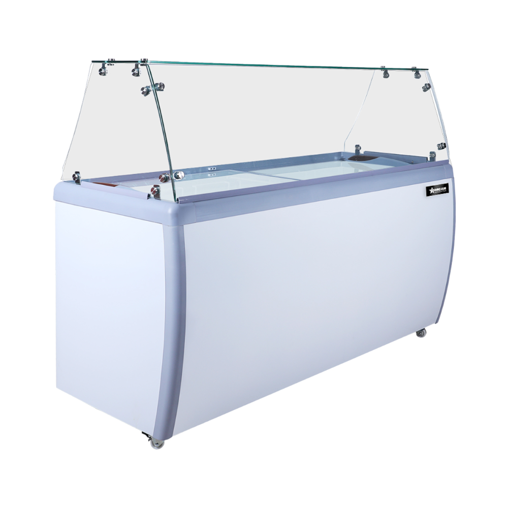Omcan 48657 (FR-CN-0260-S) 39" Gelato/Ice Cream Dipping Cabinet w/ Sneeze Guard