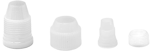 Omcan 48899 Pastry Tip Couplers Set, Large 38 mm & Small Coupler, Skull Coupler - Set | 0" Wide