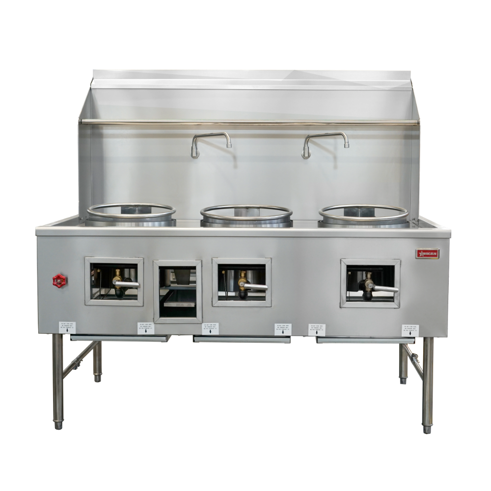 Omcan 49042 Gas Wok Range | 68" Wide