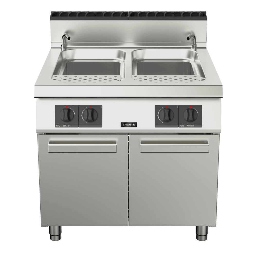 Omcan 49099 23.78 Gallon Gas Pasta Cooker, Double Tank, 95.000 BTU | 34.43" Wide