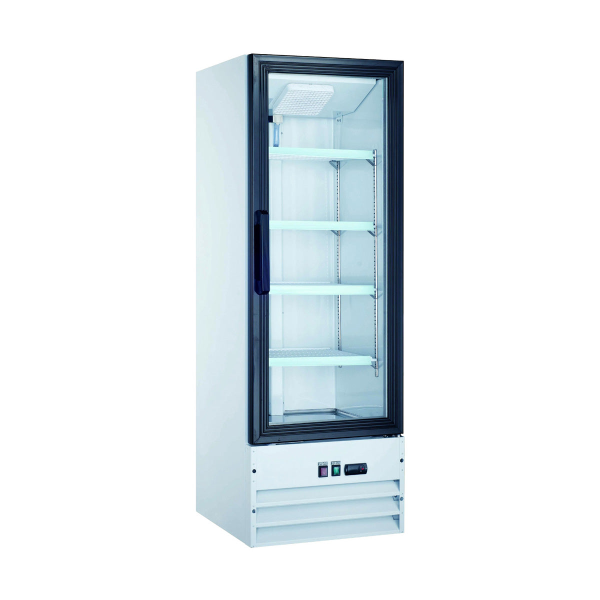 Omcan 50033 22" 1-Section Merhandiser Refrigerator w/ Glass Door, in White, 9.1 cu. ft.