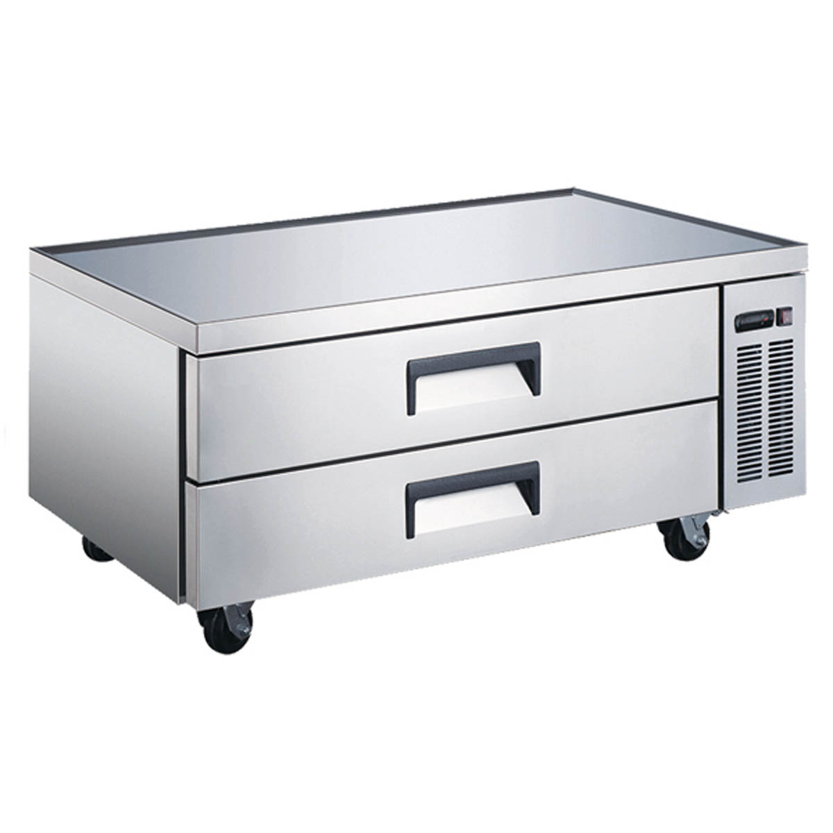 Omcan 50071 52" 2 Drawers Refrigerated Chef Base, Side Mounted, (6) full size pans
