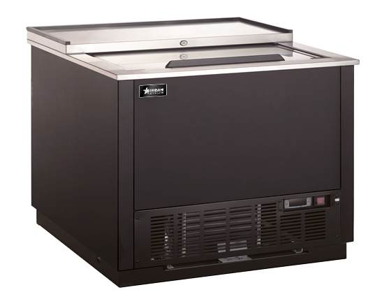 Omcan 50113 36" Glass & Plate Chiller, 8.5 cu ft, Sliding Door, 5 Shelves, 0°F-7°F, R290, 115V