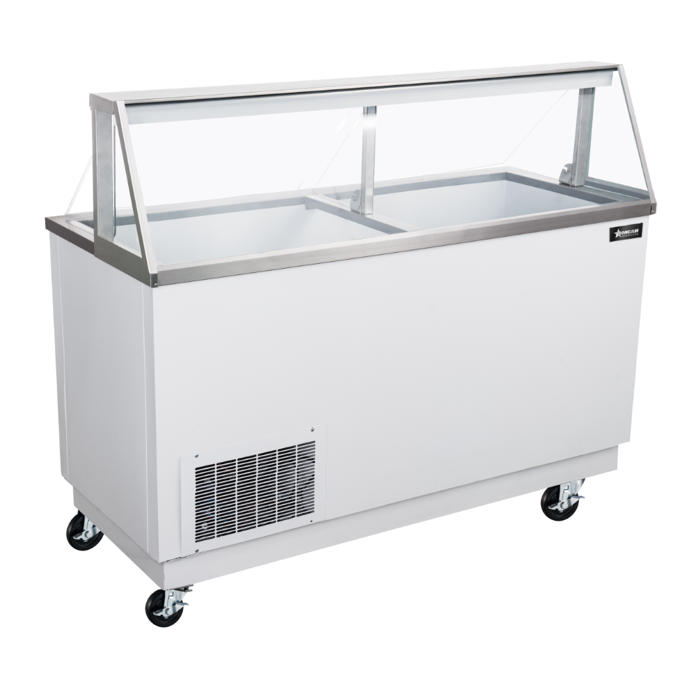 Omcan 50121 (FR-CN-0068) 67" Ice Cream Dipping Cabinet w/ Curved Sneeze Guard