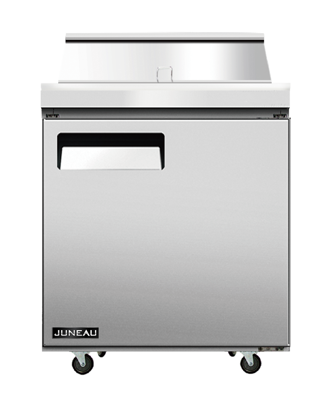 Omcan 58005 28" 1-Door Sandwich and Salad Prep Table, 8 Pans, 3.4 cu.ft., Stainless Steel