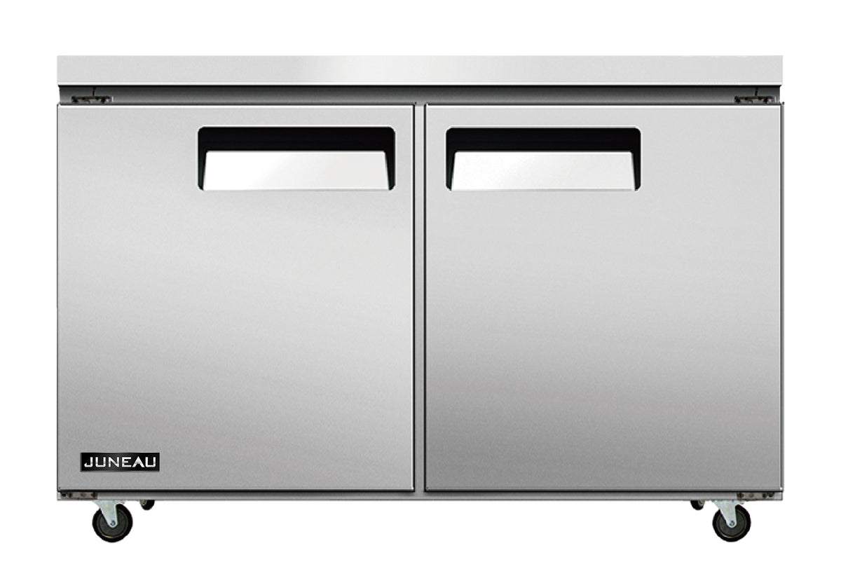 Omcan 58015 48" 2-Door Undercounter Freezer, Stainless Steel, 6.7 cu. ft.