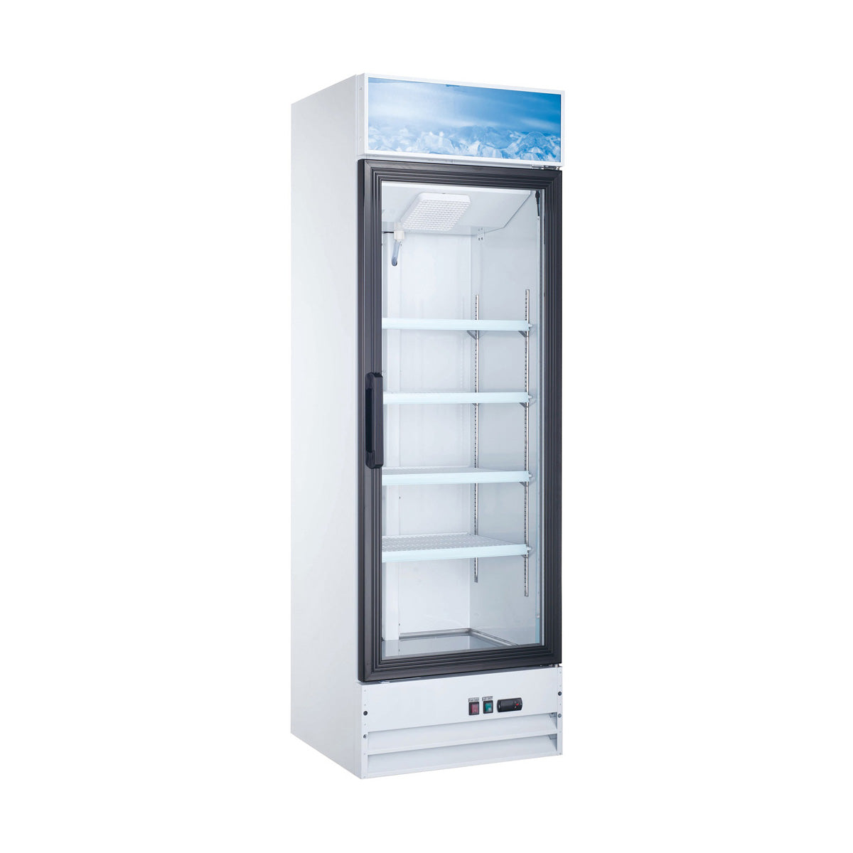 Omcan 59035 One Section Merchandising Refrigerator w/ Glass Door, Bottom Mount, 13.5 cu. ft. | 25.6" Wide