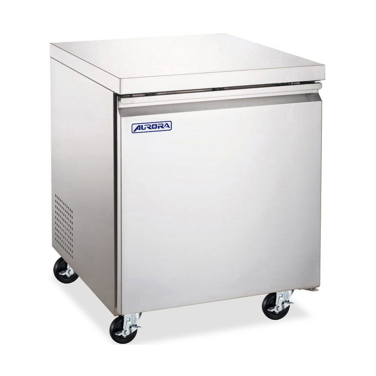 Omcan 59054 27" 1-Section Undercounter Refrigerator, 6.3 cu. ft., Stainless Steel, Solid Door