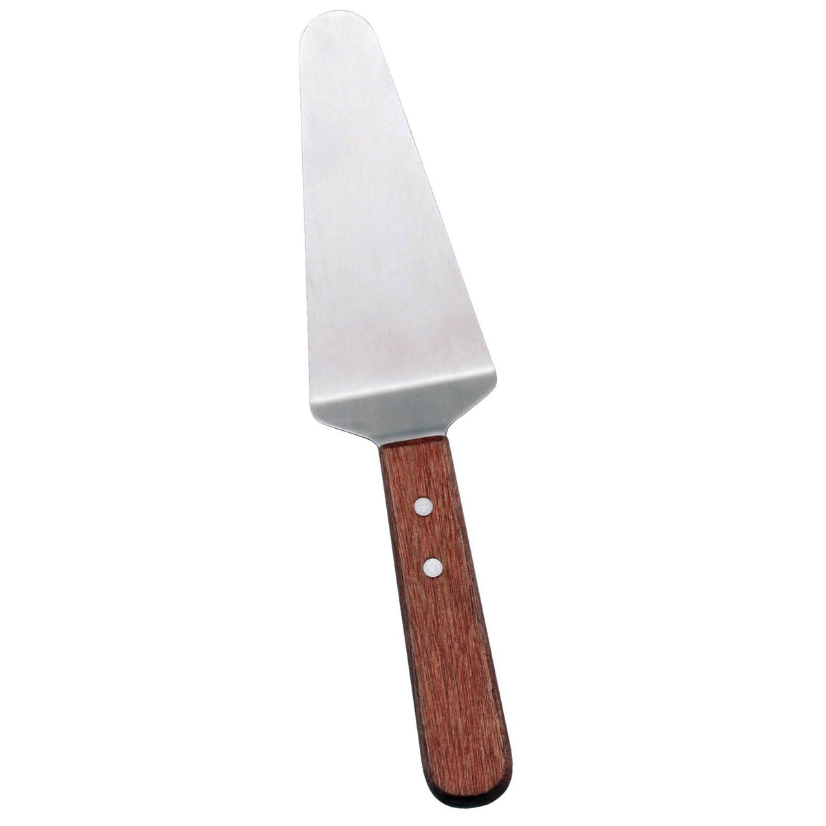 Omcan 80018 Pie Server - 4-3/4" x 2-3/8" Stainless Steel Blade, Wooden Handle, Smooth Edge