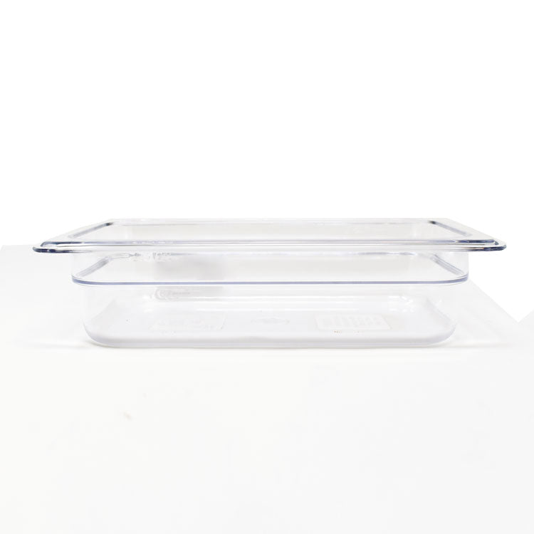 Omcan 80044 1/4 Size Clear Polycarbonate Pan, 10-7/16" x 6-3/8" x 2-1/2" Deep, NSF