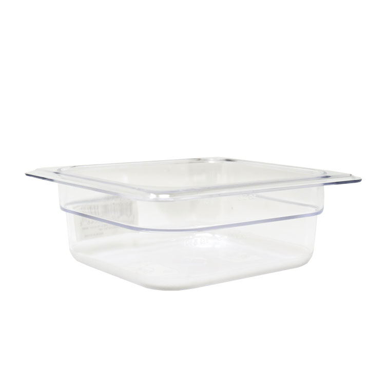 Omcan 80046 1/6 Size Clear Polycarbonate Food Pan, 6-15/16" x 6-3/8" x 2-1/2", NSF