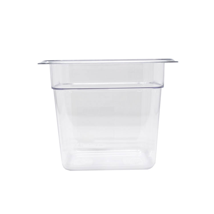 Omcan 80048 Food Pan - 1/6 Size, 6-15/96" x 6-3/8" x 5-7/8" Deep, Clear Polycarbonate NSF