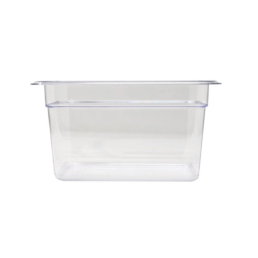 Omcan 80053 1/4 Size Clear Polycarbonate Pan, 10-7/16" x 6-3/8" x 5-7/8" Deep, NSF