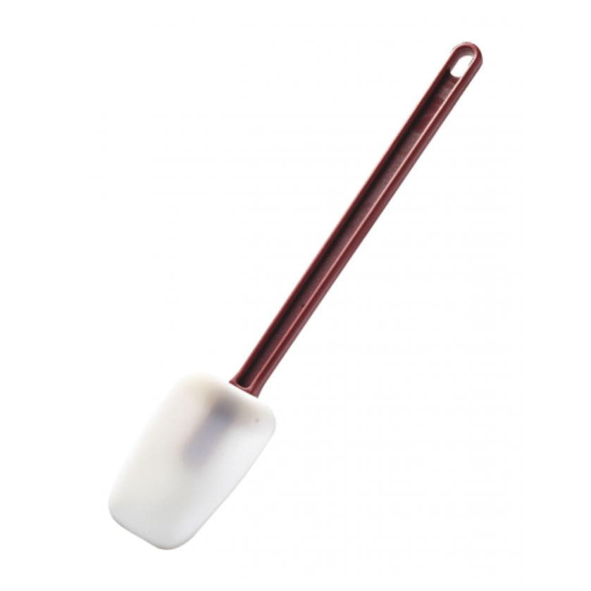 Omcan 80063 Spoonula - 16" Length, Red Handle, White Silicone Head, Commercial Kitchen Utensil