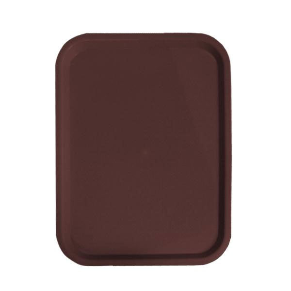 Omcan 80100 Fast Food Tray - Basket Weave, 14" x 18", Polypropylene, Brown, NSF