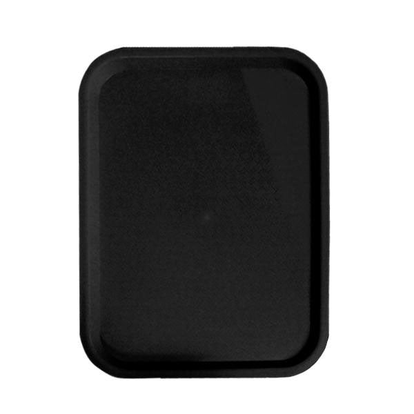 Omcan 80103 Fast Food Tray - 14" x 18" Black Polypropylene Basket-Weave, NSF