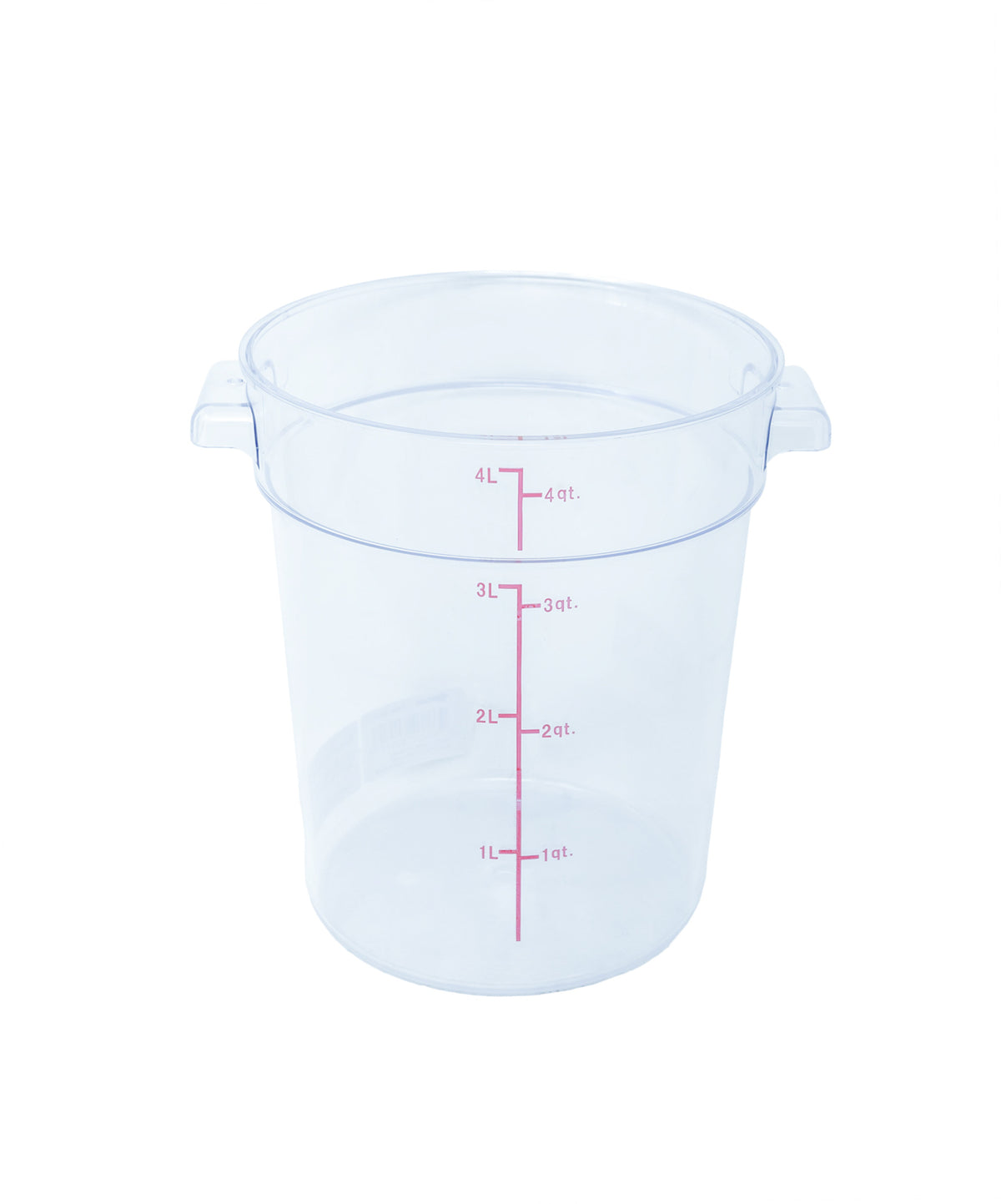 Omcan 80171 Food Storage Container - 4 Qt Clear Polycarbonate Round, Only, NSF | 3 - 6 qt capacity