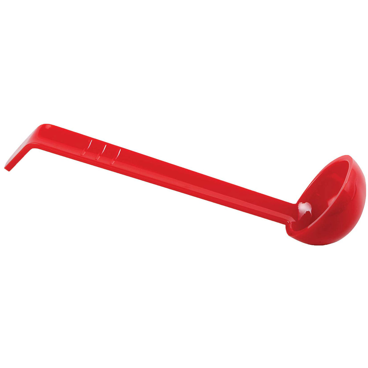 Omcan 80217 Red Polycarbonate Ladle, 13" Length, 1/2-1-1/2 oz, One-Piece Plastic Utensil | 1/2 to 1-1/2 oz
