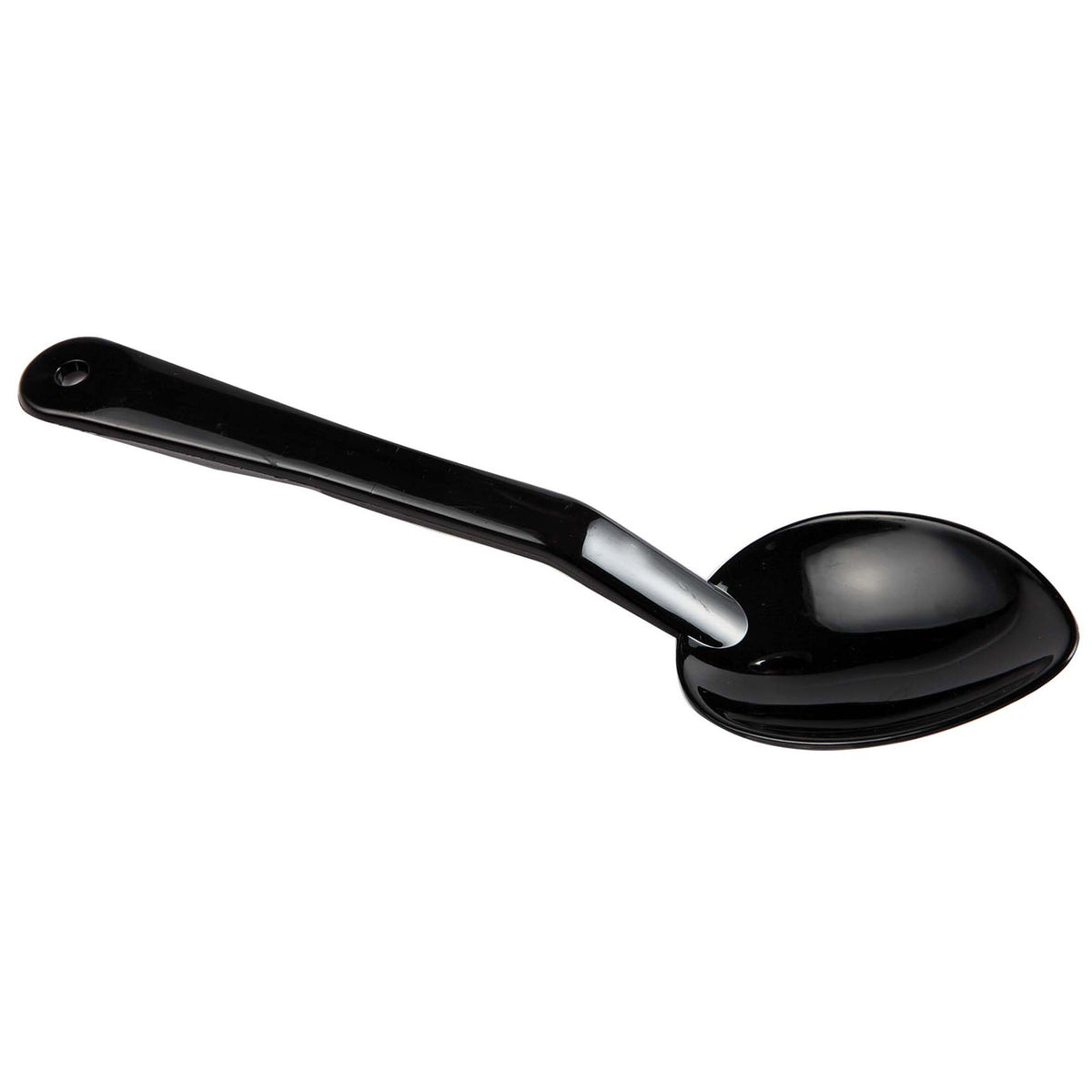 Omcan 80292 Serving Spoon, 13" Overall Length, Polycarbonate Plastic, Black - Individual | plastic / poly -
