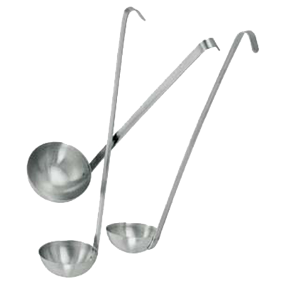 Omcan 80410 Ladle, 6-8 Oz Two-Piece Stainless Steel Serving Ladle With 14" Handle | 6 to 8 oz