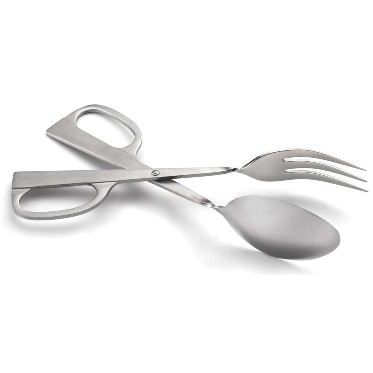 Omcan 80426 Salad Scissor Tongs, 10"-11" Stainless Steel - Ideal for Serving Salads