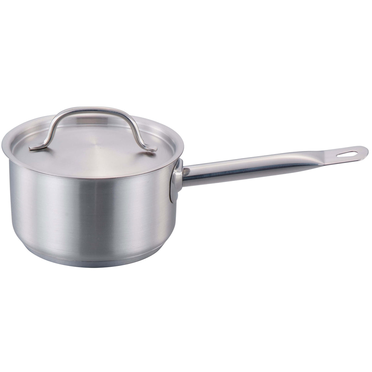 Omcan 80435 Sauce Pan, 7-1/2 Qt 10" X 6-1/8" Deep, Stainless Steel, Cover, Welded Handle, NSF | 6 - 9 qt