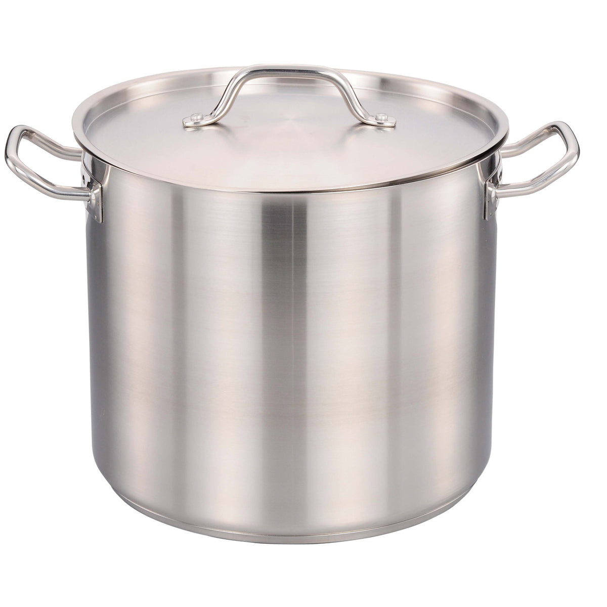 Omcan 80443 40-Qt Stainless Steel Stock Pot With Lid, Dishwasher Safe, NSF