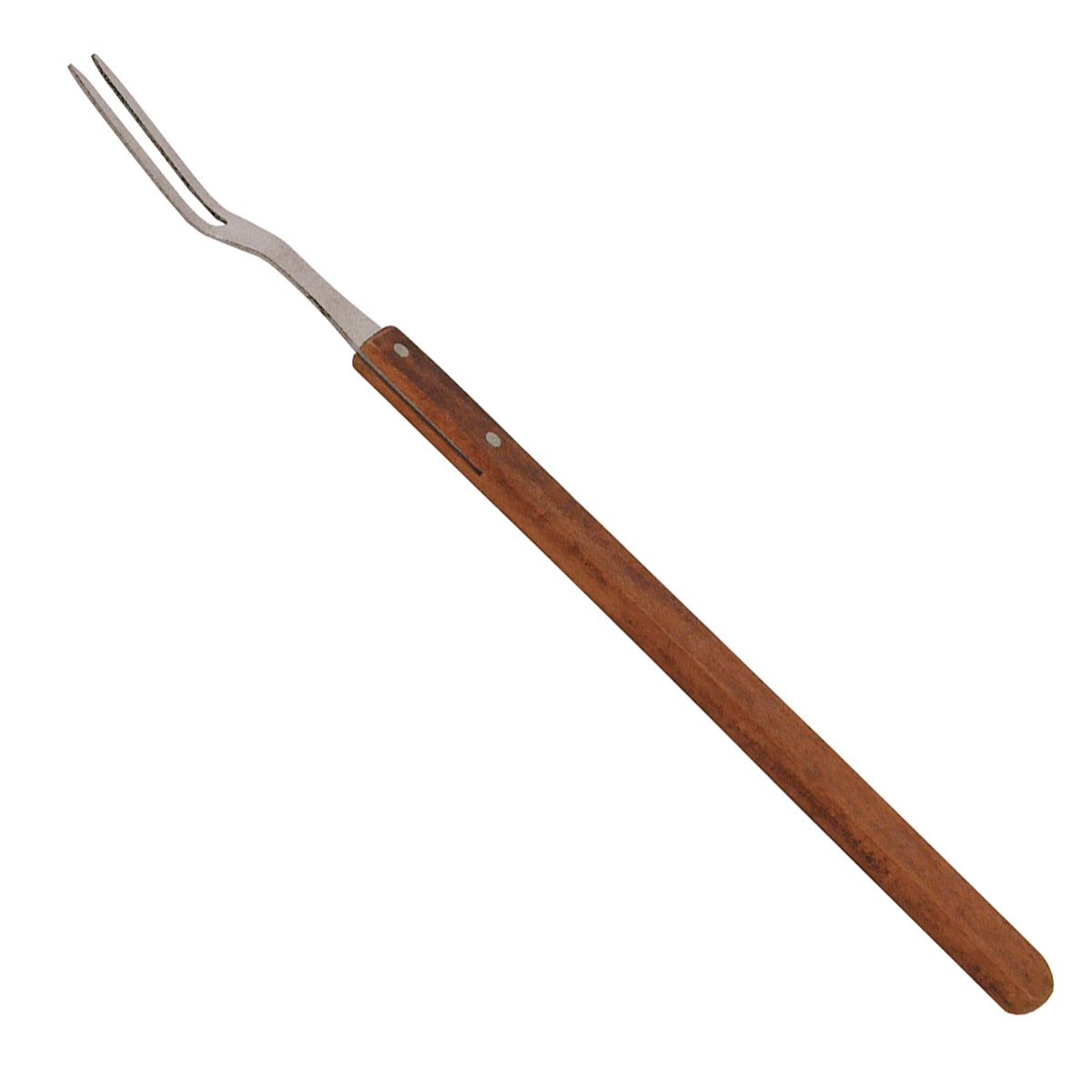 Omcan 80496 Carving Fork, 21" Overall Length, Stainless Steel Tines with Long Wooden Handle